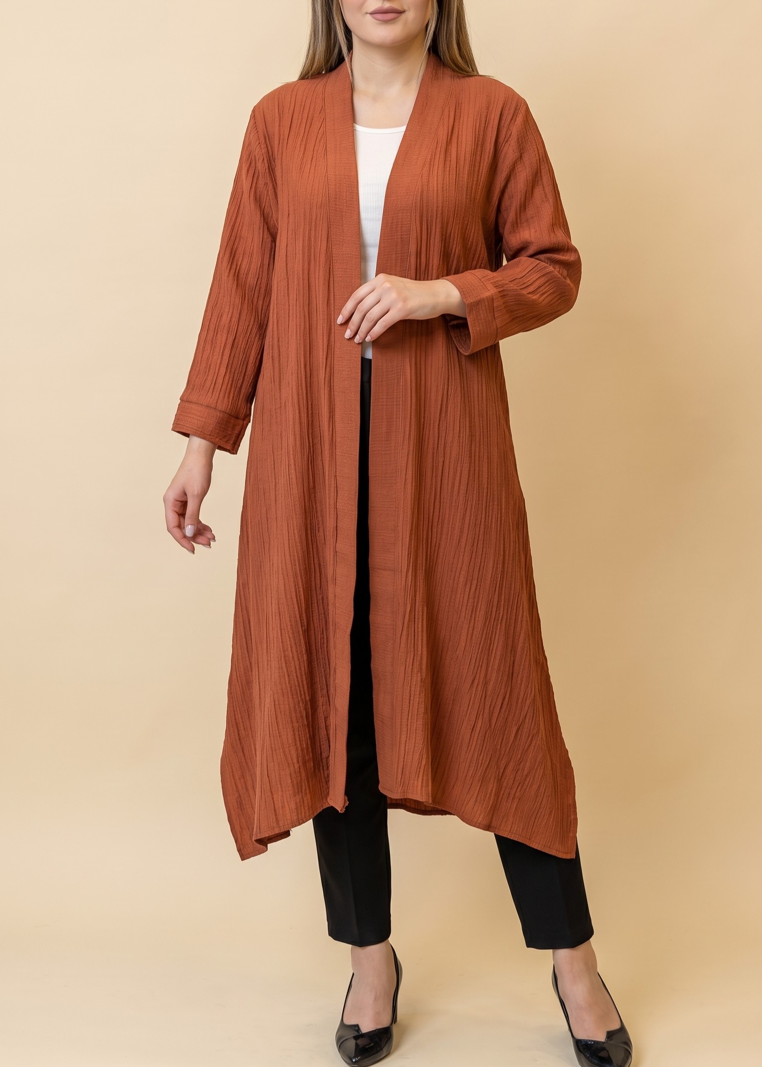 مانتوی زنانه بلند کراش